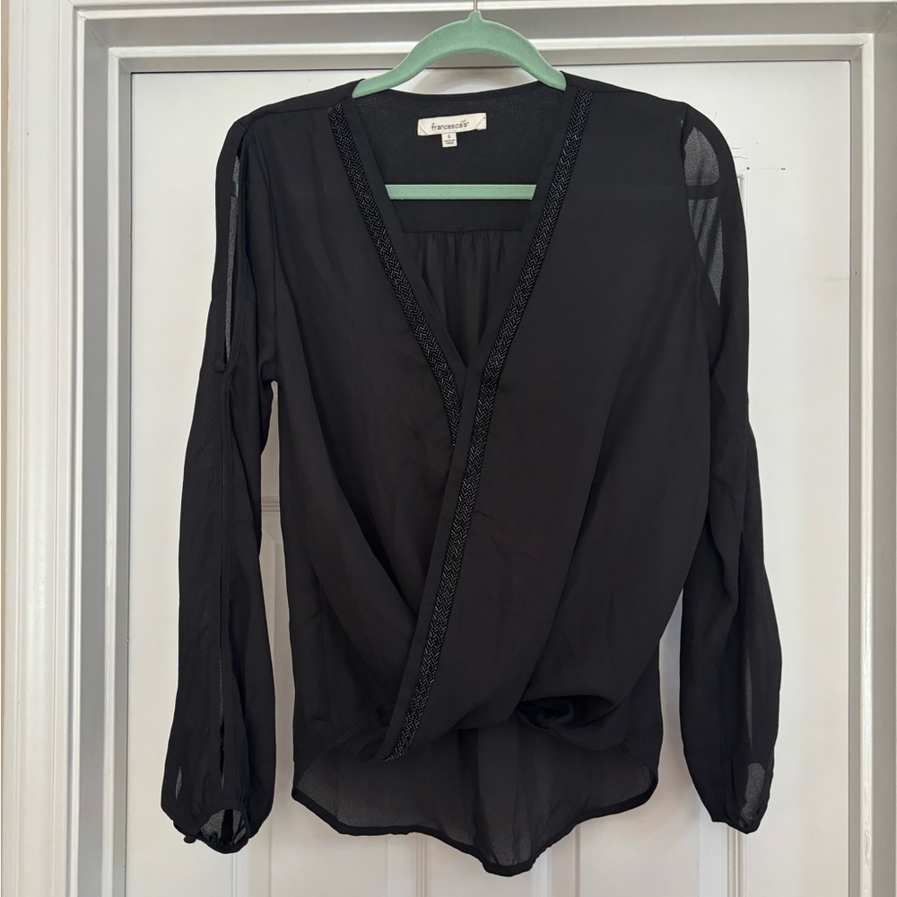 Black Sheer Top